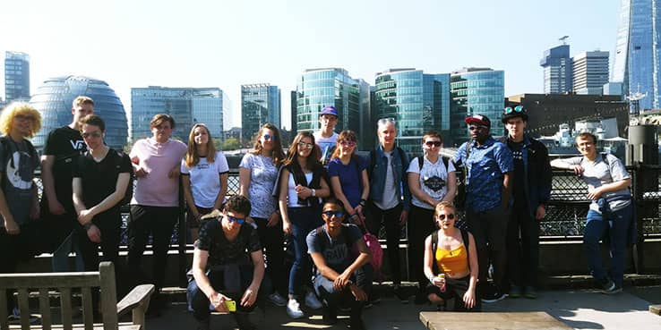 Photos d'élèves à Londres